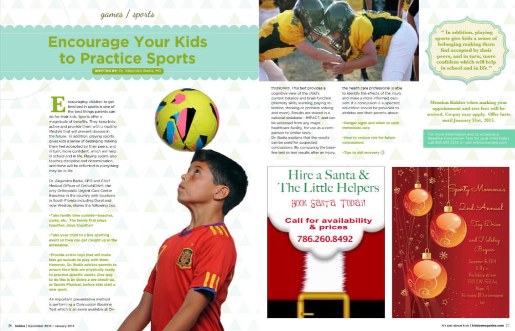 encourage your kids to practice sports