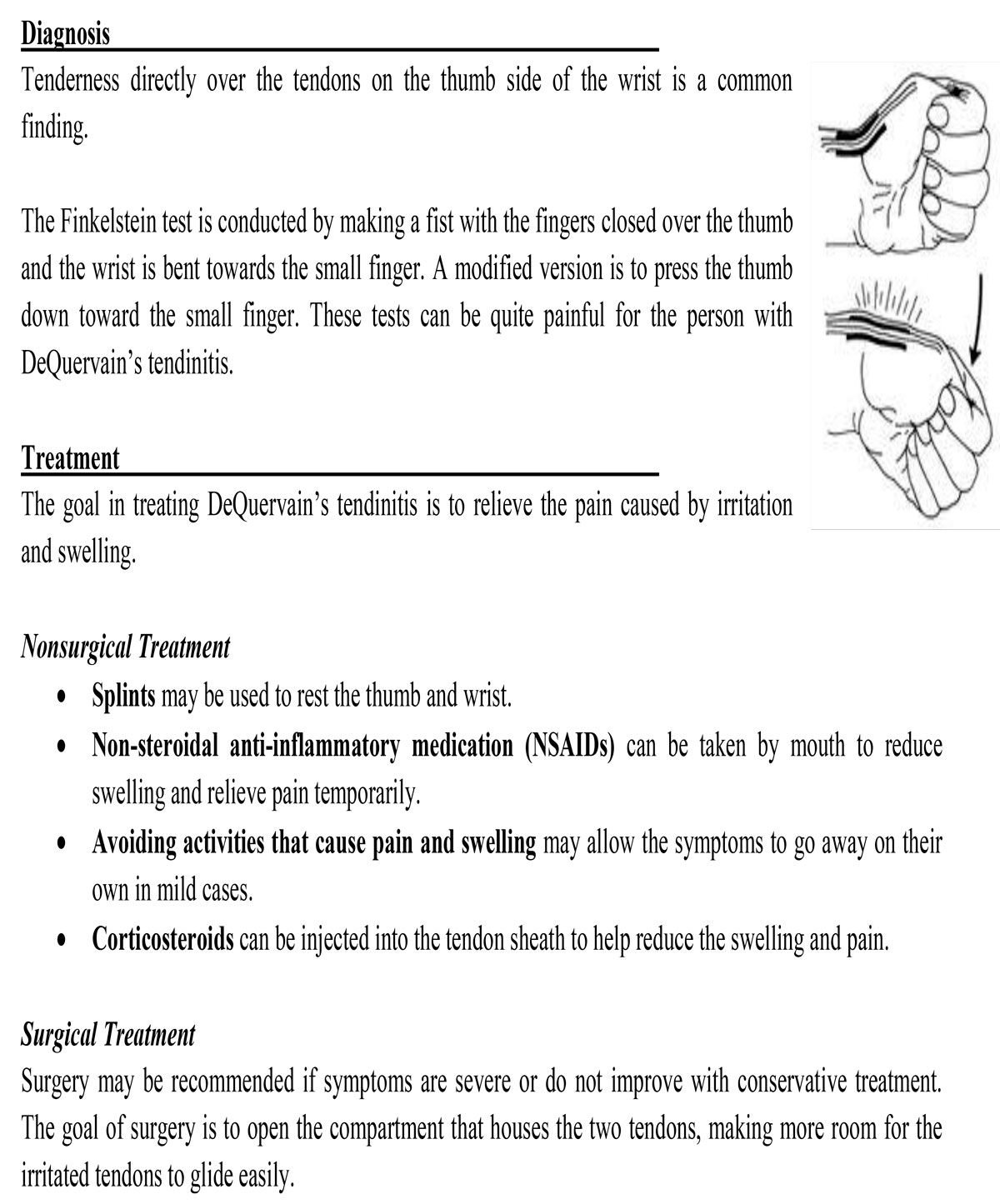 DeQuervain's Tendinitis