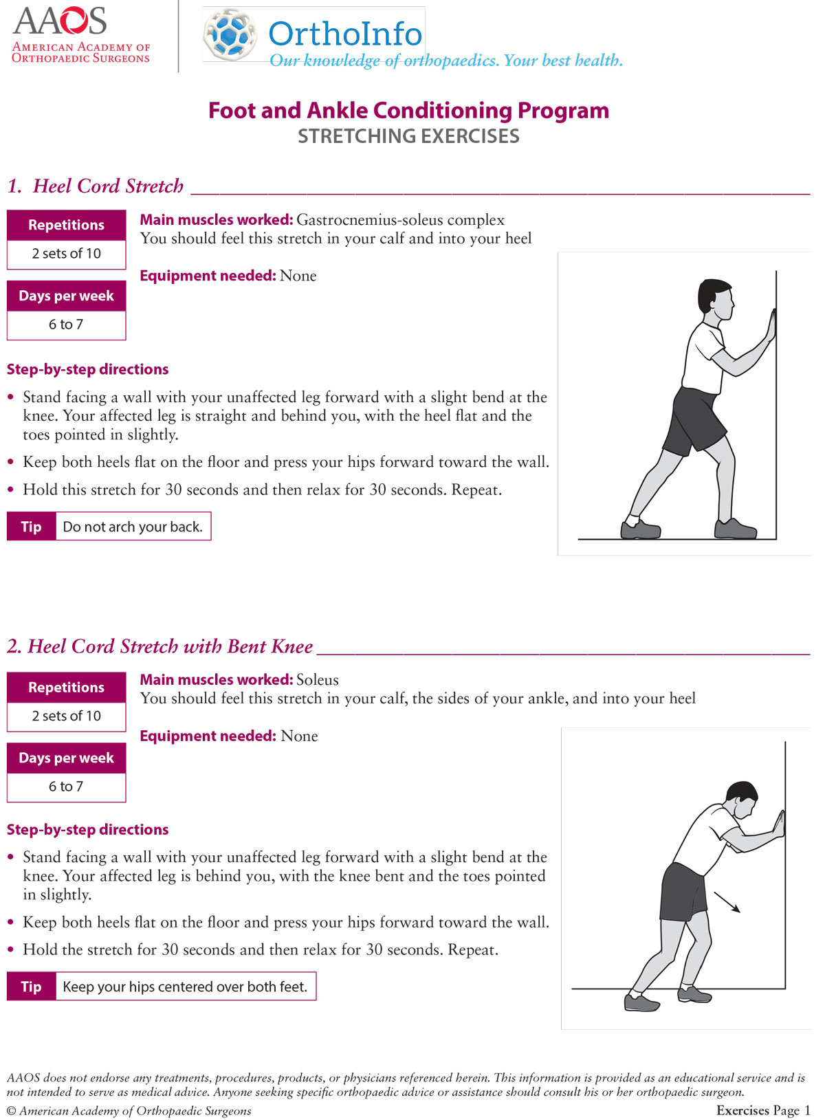 Foot Ankle Conditioning Program