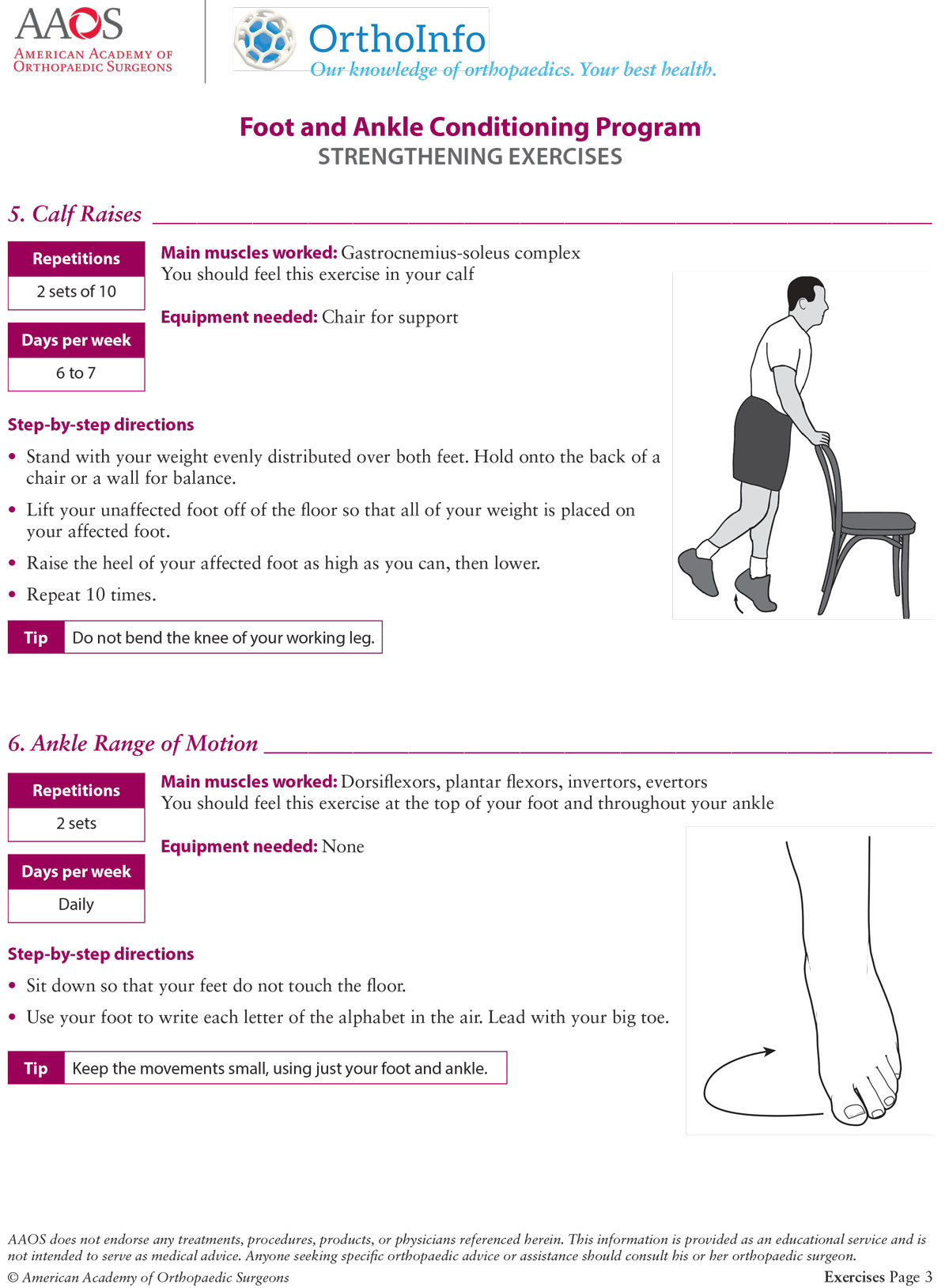 Foot Ankle Conditioning Program