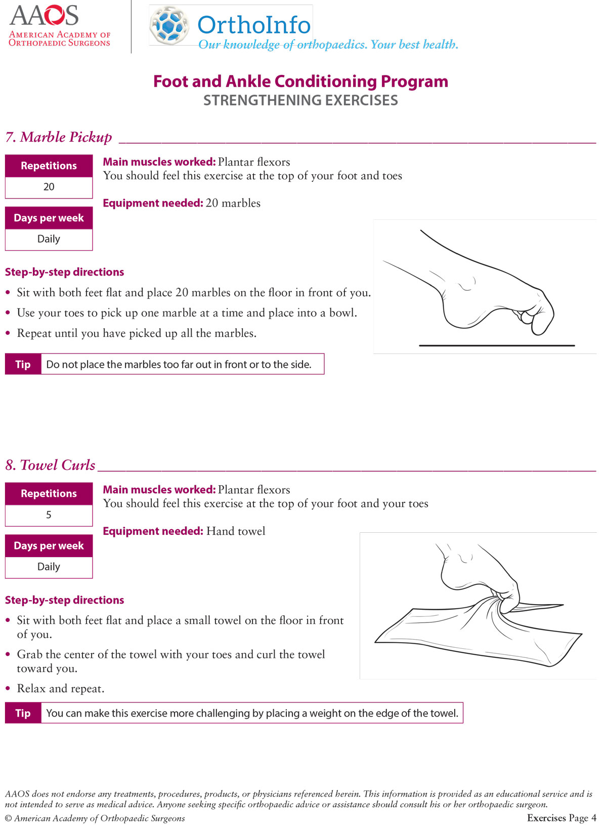 Foot Ankle Conditioning Program