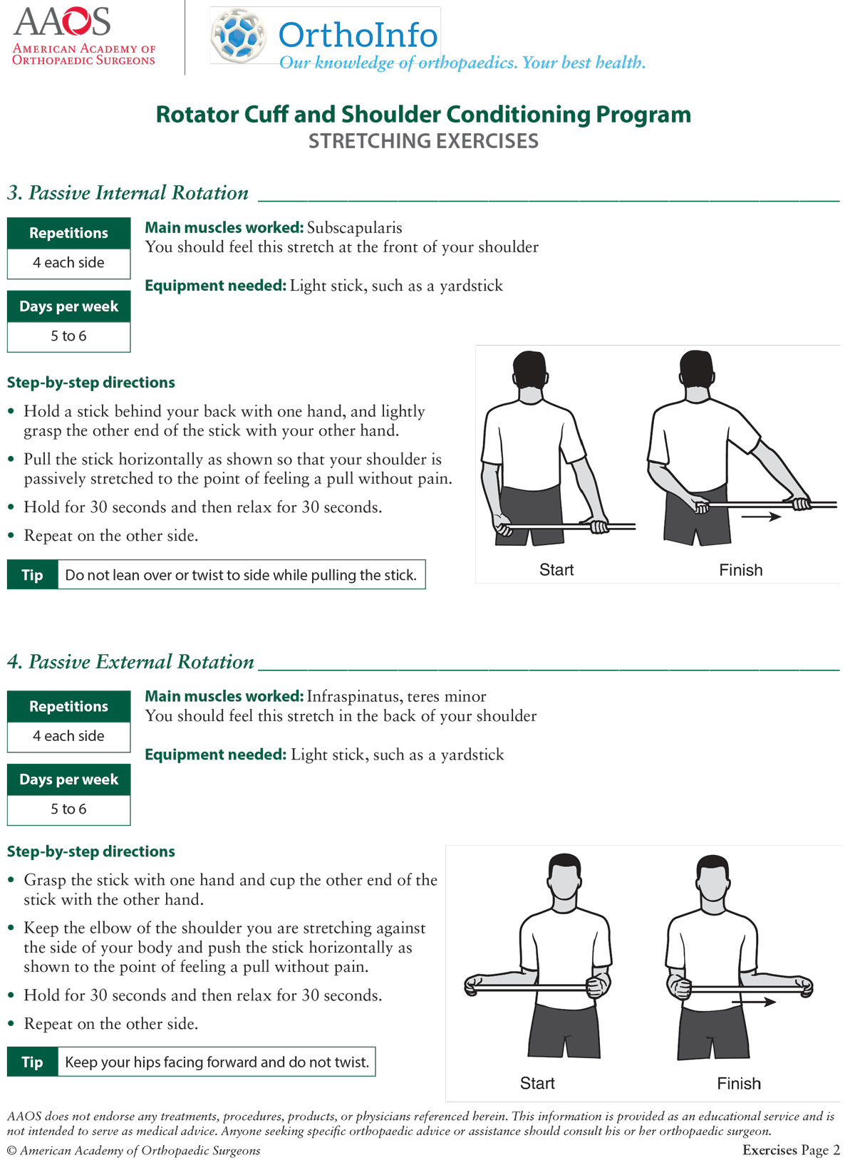 Rotator Cuff and Shoulder Conditioning Program