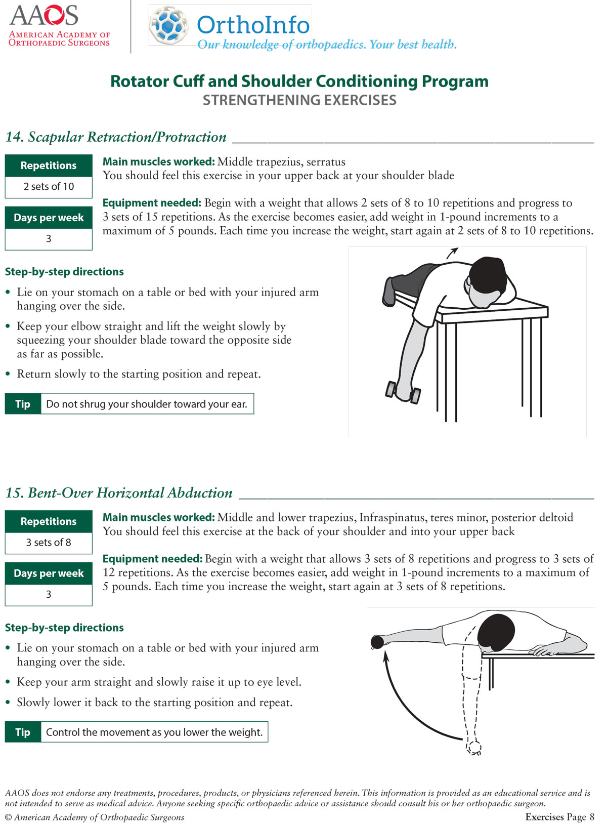 Rotator Cuff and Shoulder Conditioning Program