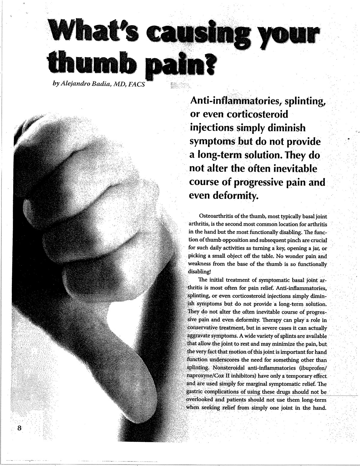 What's causing your thumb pain?