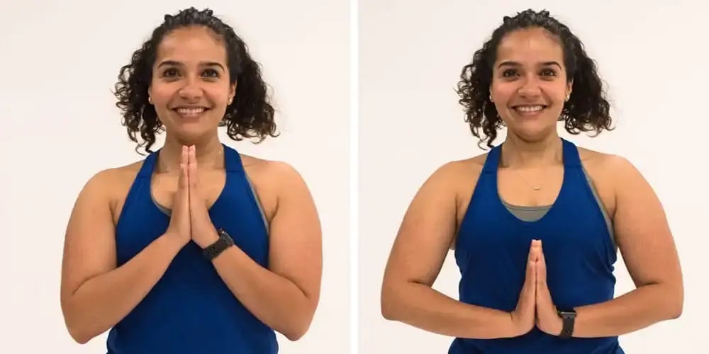 Wrist prayer stretch