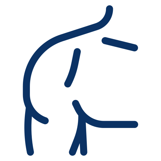 Icon of a shoulder joint representing shoulder conditions