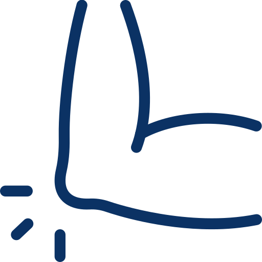 Icon of an elbow joint representing elbow conditions